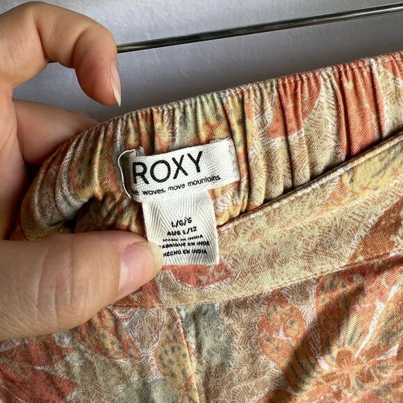 Roxy Women's Floral Print Palazzo Beach Pants size Large - Picture 6 of 7
